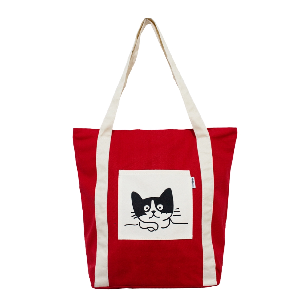 Túi Vải Đeo Vai Tote Bag XinhStore Hình Mèo Cao Cấp