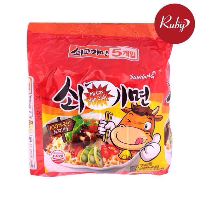 COMBO 5 GÓI MÌ BÒ NƯỚC SAMYANG