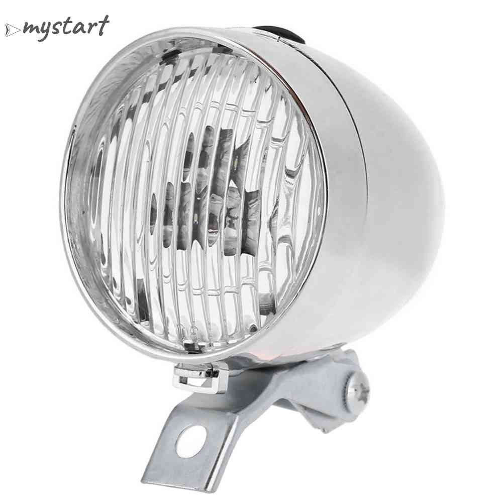 Đèn Pha 3LED Cảnh Báo An Toàn Gắn Phía Trước Xe Đạp Cổ Điển