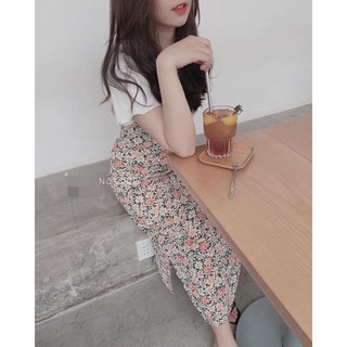 Set áo + yếm hoa cam