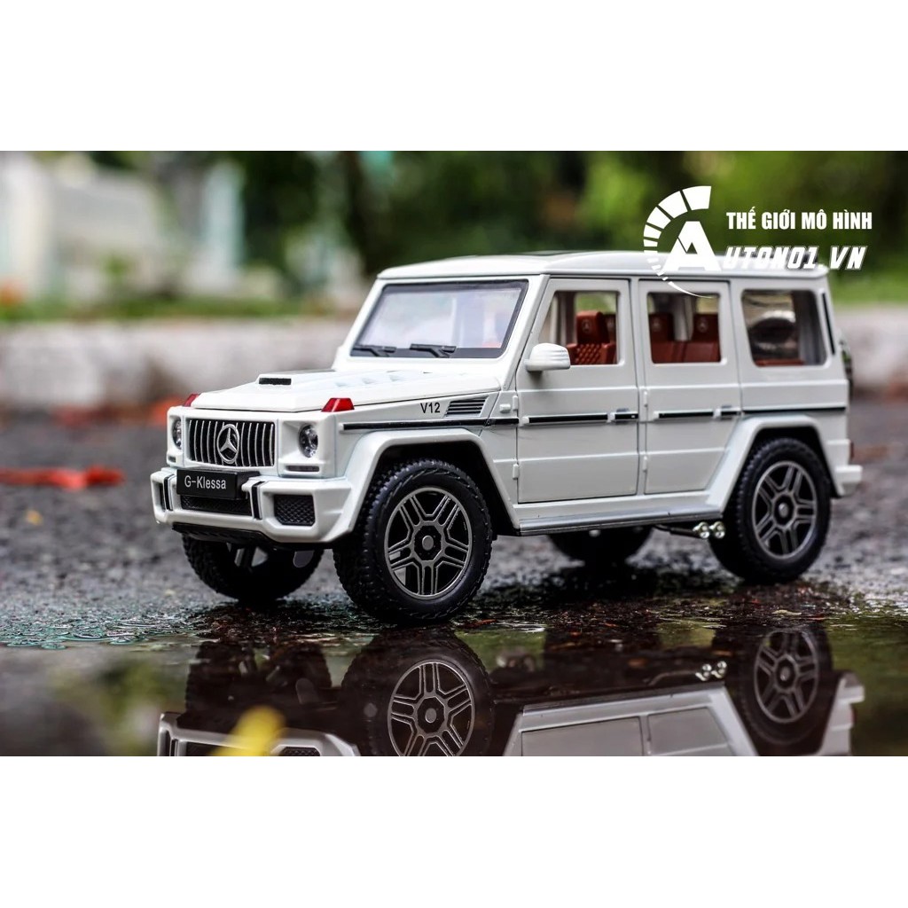 MÔ HÌNH XE MERCEDES G-KLESSA G63 V12 WHITE 1:24 CHE ZHI 6386