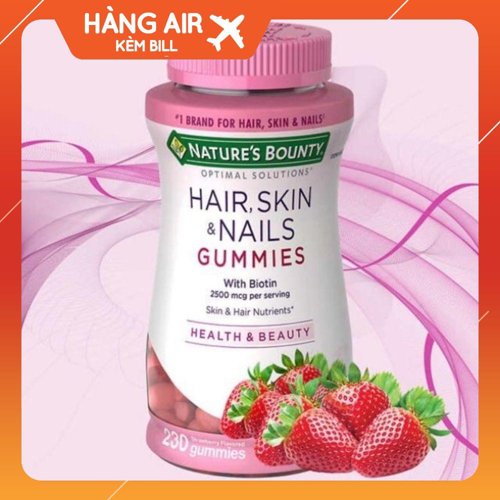 Kẹo Hair Skin Nail Gummies 230 Viên - Dạng kẹo cho da, tóc, móng