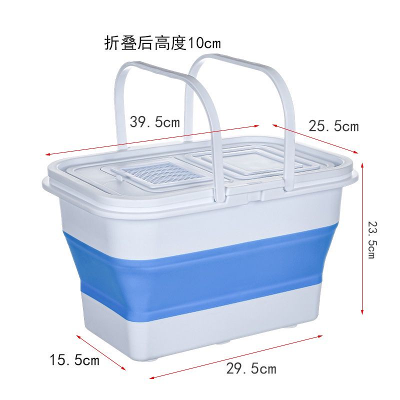 Thùng đựng cá gấp gọn có nắp đậy tiện lợi
