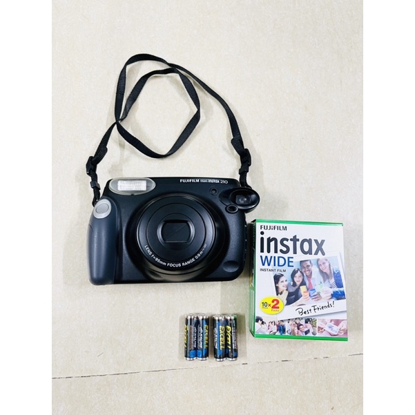 Máy chụp ảnh lấy liền Fujifilm Instax wide INSTAX 210 tặng hộp film 10 tấm date 2024 và 4 viên pin tiểu AA