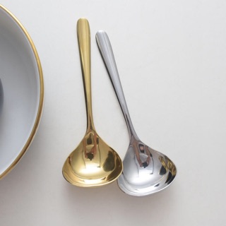 Muôi múc canh chất liệu inox 304 mạ màu bạc dài 16cm