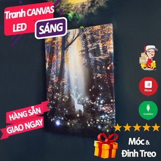 Tranh Vải Treo Tường Decor Tích Hợp Led Phát Sáng Trong Tối Có Sẵn Khung Kich Thước 40x60vm - Lb19013