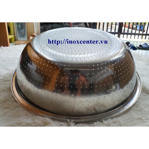 Rổ inox 304 cao cấp size lớn, Đường kính lỗ: ø 7 mm, Hàng Việt Nam,Rổ inoxcenter83