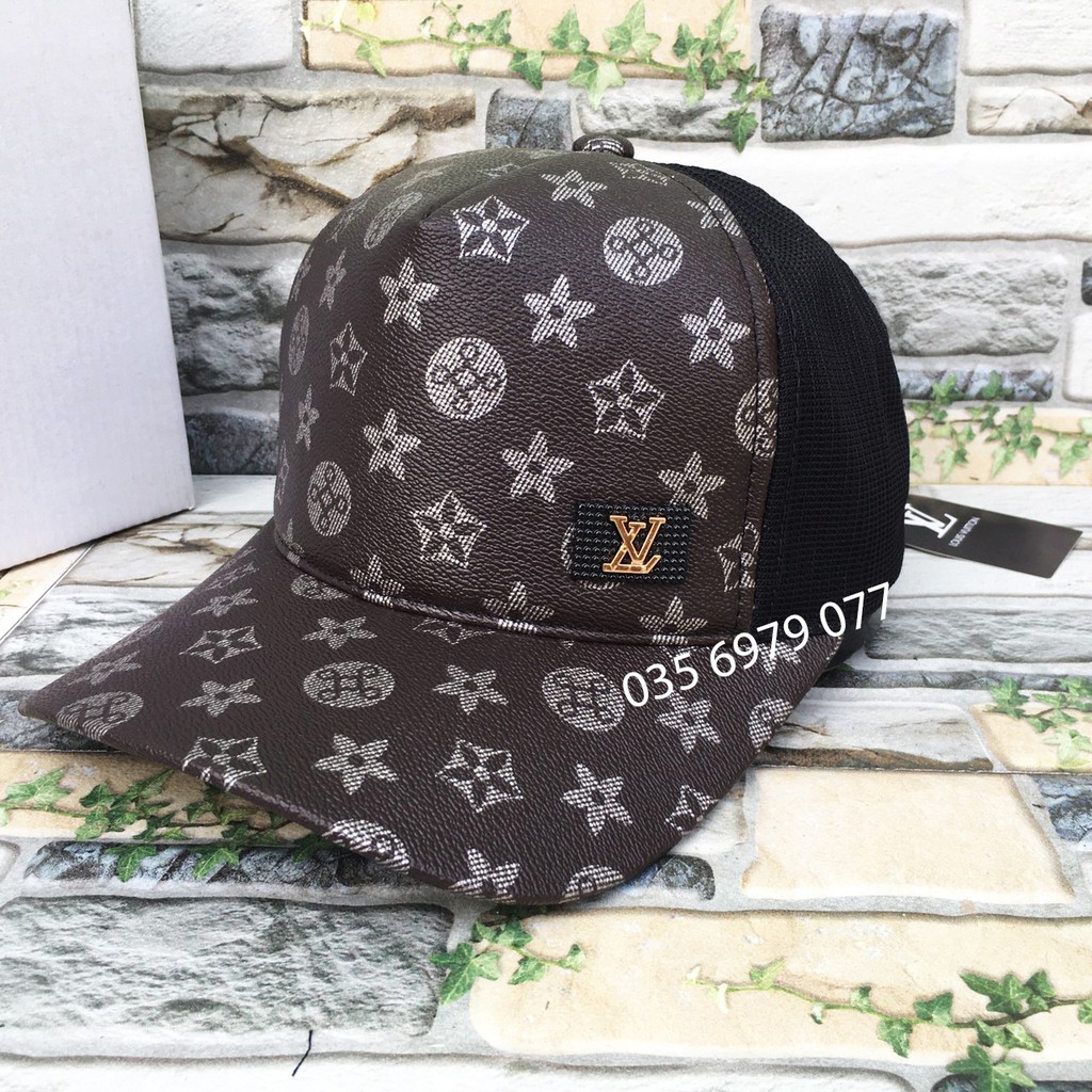 Nón Lưỡi Trai Vải Da Hiệu LOUIS VUITTON Full Tem Hàng Hiệu, Thời Trang Mũ Nón Nam Nữ HIỆU VL sang trọng đẹp mắt