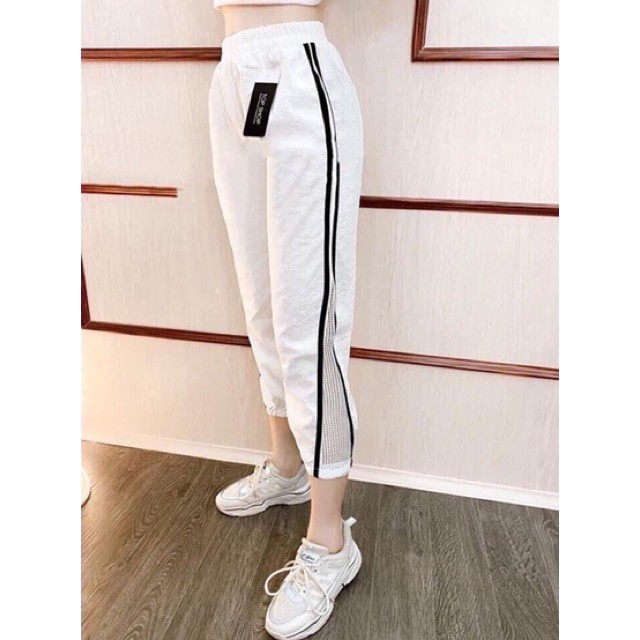 Thời Trang Nữ BÁN SỈ QUẦN JOGGER ĐŨI PHA LƯỚI ĐEN TRẮNG CHO NỮ  Phương Linh Shop