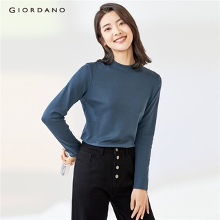 Áo Thun Giordano 05321803 Cổ Tròn Tay Dài Mịn Màng Dành Cho Bạn Nữ