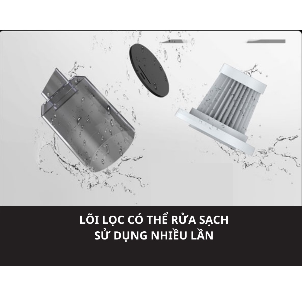 Máy Hút Bụi Mini Cầm Tay Lực Hút 9000pA, Hút Bụi Sạch Sẽ Mọi Nơi Nhanh Chóng