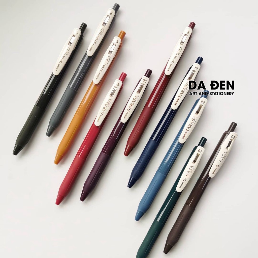 [DA ĐEN] Bút gel ZEBRA Sarasa Màu Vintage Clip Chính Hãng JJ15 - 0.5 (Nhật Bản)