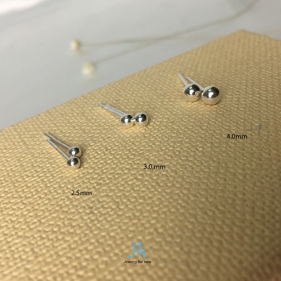 Khuyên tai nam nữ Bạc thiết kế đơn giản - Bông tai freesize cao cấp - J14 Jewelry