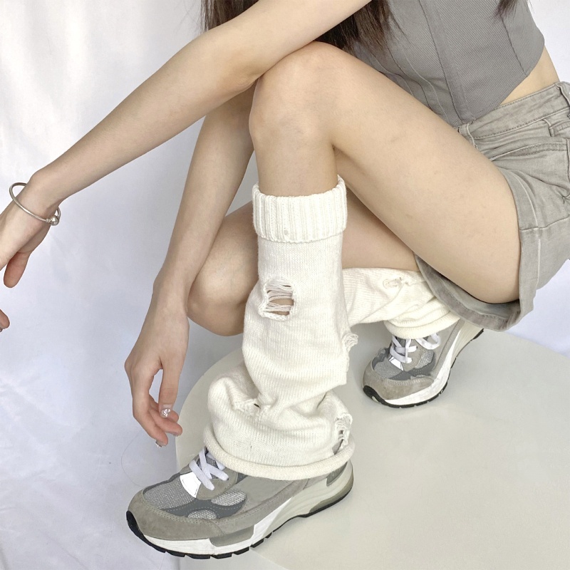 Vỏ Bọc Ống Chân Đan Len Giữ Ấm Tiện Dụng Cho Nữ