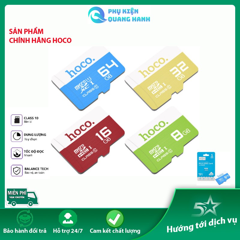 Thẻ Nhớ Micro SD HOCO Real 40-100MB/S Class 10 Dung Lượng 4GB 8GB 16GB | WebRaoVat - webraovat.net.vn