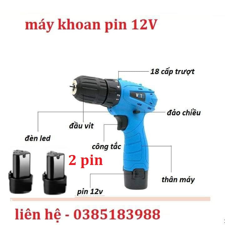 máy khoan pin 12V