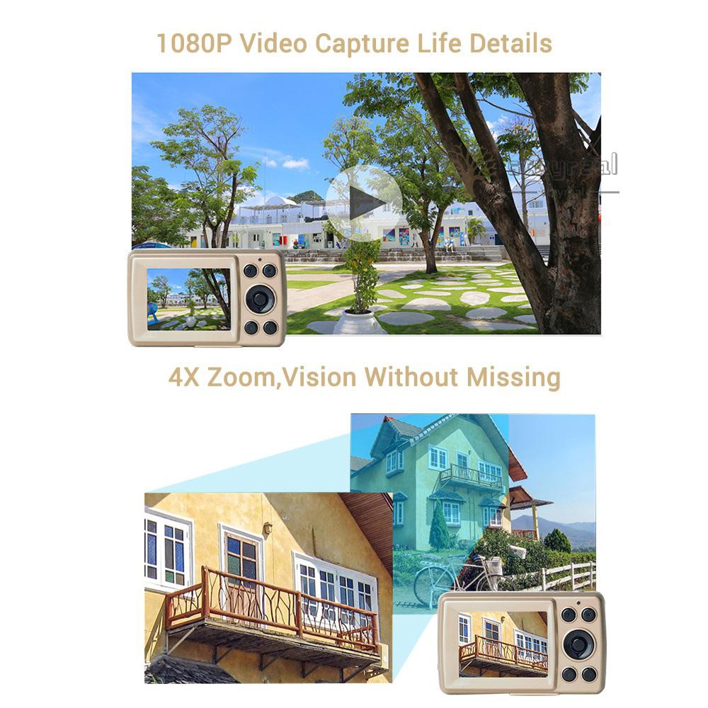 HD 1080P Home Digital Camera Camcorder 16MP Digital SLR Camera 4X Digital Zoom with 1.77 Inch LCD Screen