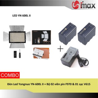 Đèn Led Yongnuo YN-600L II + Bộ 02 viên pin F970 & 01 sạc V615
