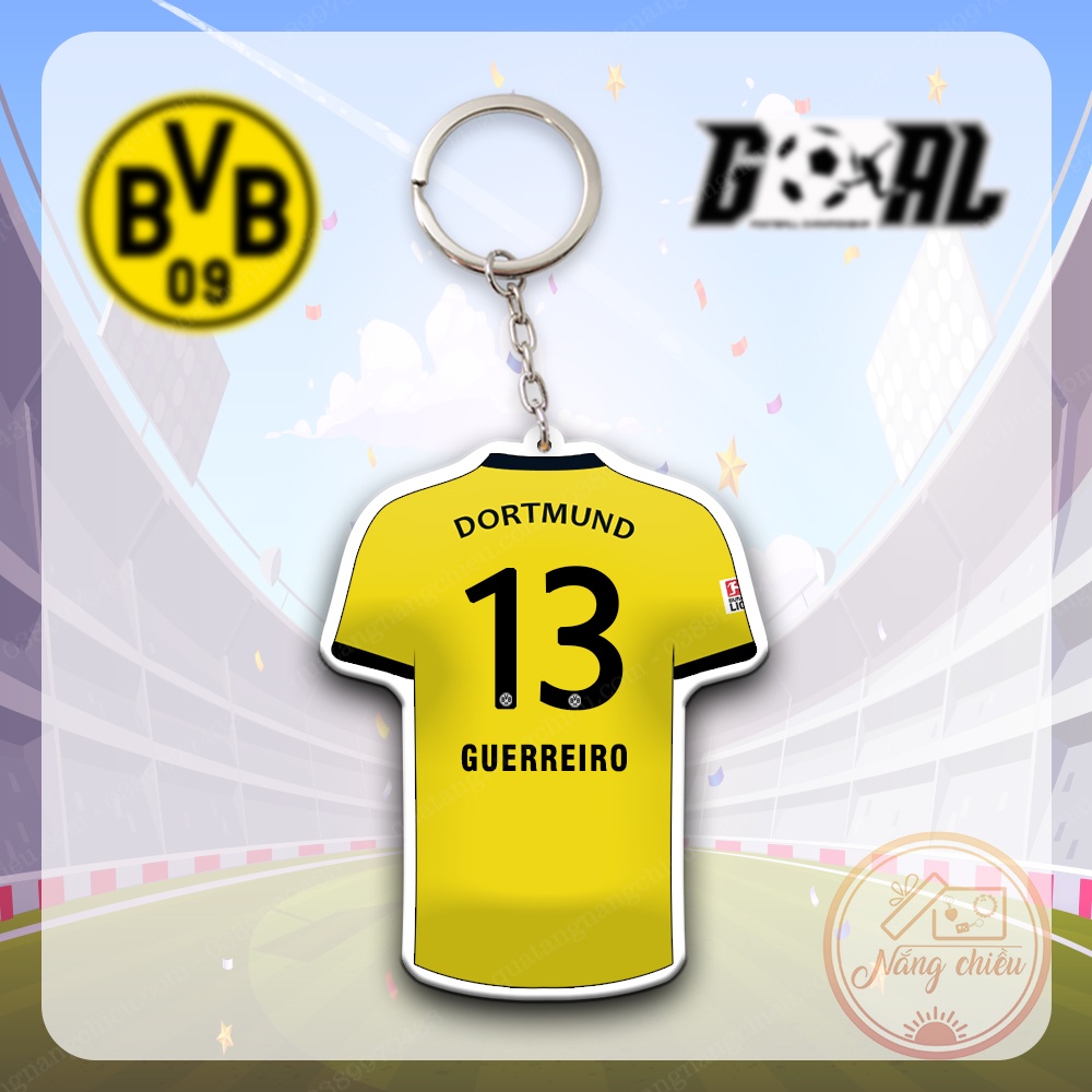 Móc Khóa In Áo Đấu CLB Borussia Dortmund - Dày In Sắc Nét 2 Mặt