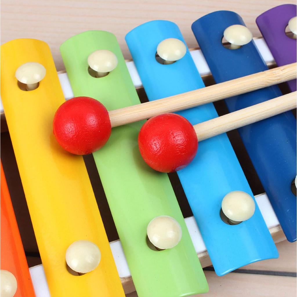 [ĐỒ CHƠI THÔNG MINH] Đàn mộc cầm xylophone cỡ nhỏ cho bé - Đàn mộc cầm bằng gỗ cho bé tập chơi