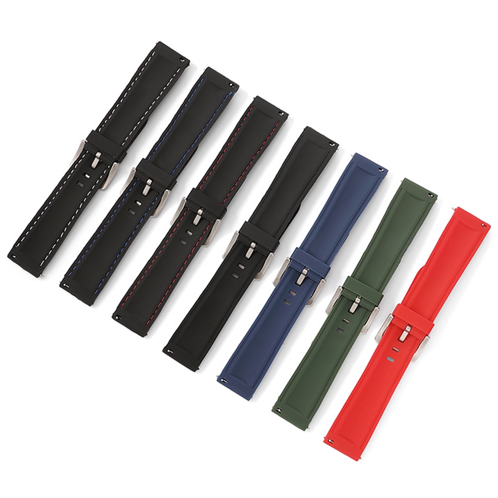 Dây Đeo Đồng Hồ Bằng Cao Su Silicone 18mm 20mm 22mm 24mm Tháo Gỡ Nhanh Chống Nước