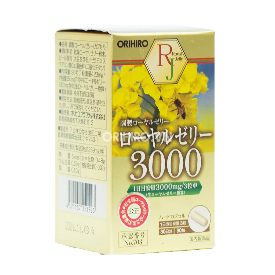 Viên uống sữa ong chúa Royal Jelly 3000mg Orihiro 90 viên/ hộp