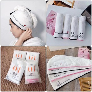 Khăn quấn đầu Khăn Ủ Tóc Mau Khô Tiện Dụng