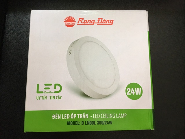 Đèn led ốp trần 24W Rạng Đông tròn Ø300mm