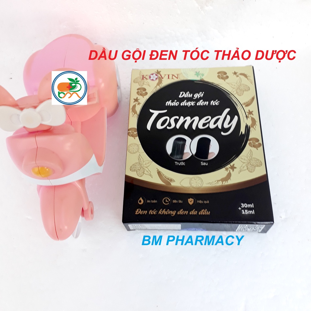 Dầu gội thảo dược đen tóc TOSMEDY, giúp tóc đen tự nhiên, bóng đẹp và khỏe tóc; dưỡng tóc và phục hồi tóc, lưu hương lâu