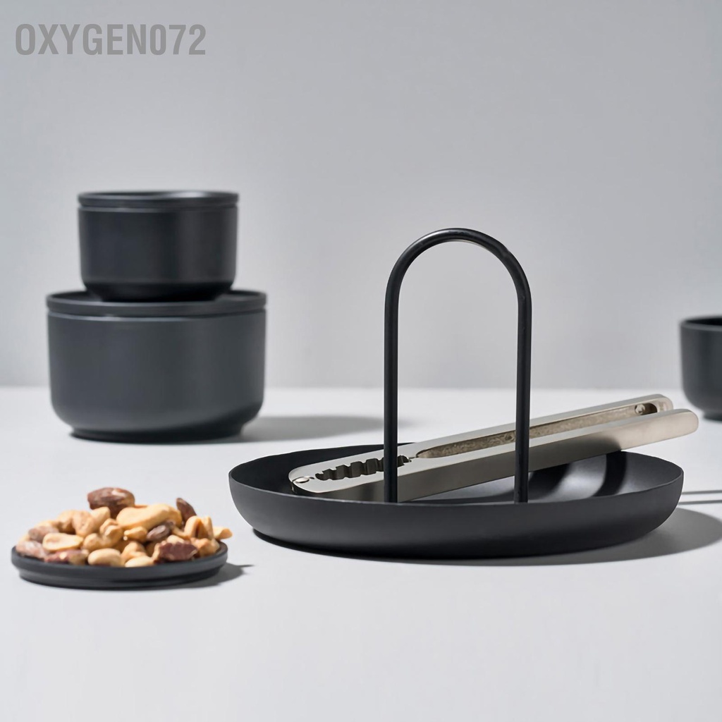 Oxygen072 khay tròn đựng đồ kim loại tròn để bàn di động lưu trữ hàng đầu Phong cách hiện đại đơn giản có tay cầm