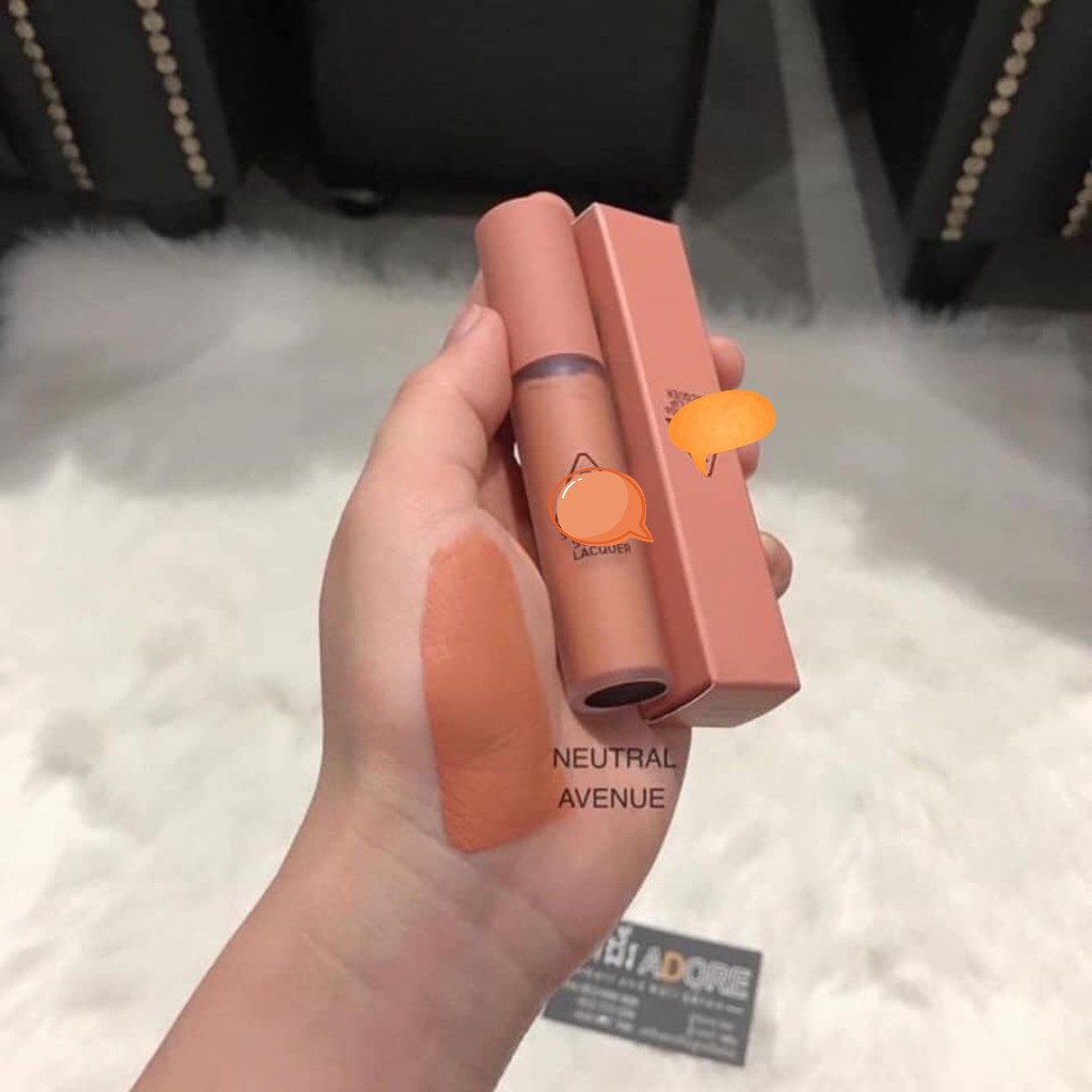 son 3CE soft lip lacquer màu hồng nude, Neutral avenue