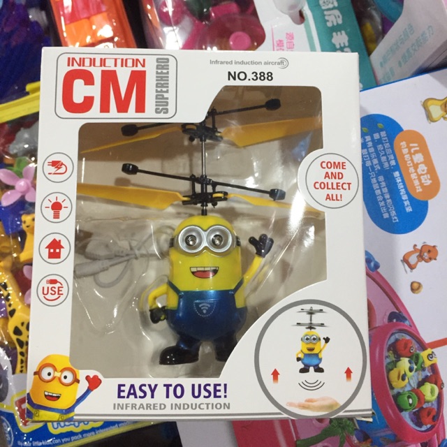 Có sẵn Máy bay đồ chơi trẻ em Minion bay cảm ứng tay