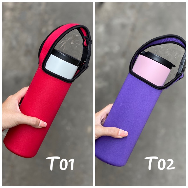 Túi vải nỉ đựng bình giữ nhiệt 300ml - 500ml
