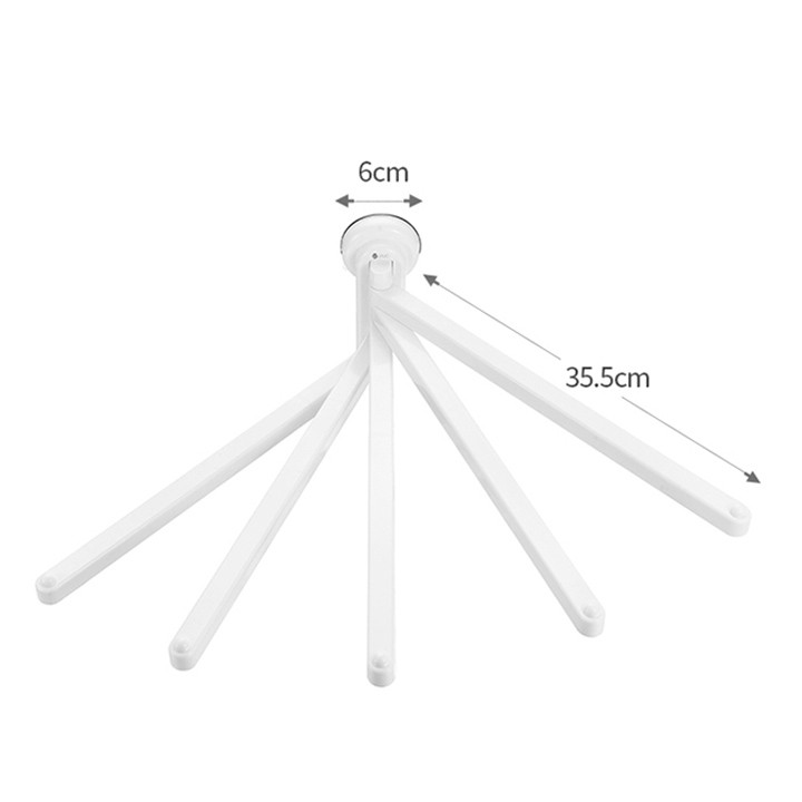 Xả Móc hít treo khăn 5 tay - móc gắn tường treo khăn nhà tắm