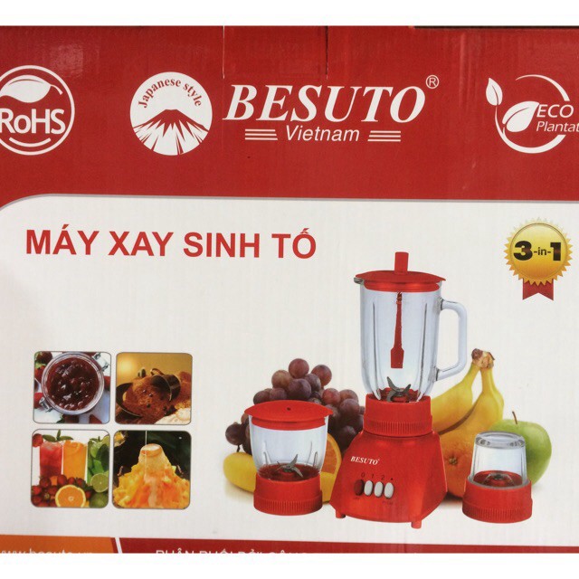 Máy Xay Sinh Tố Cối Thuỷ Tinh Besuto Chính Hãng BST-5199