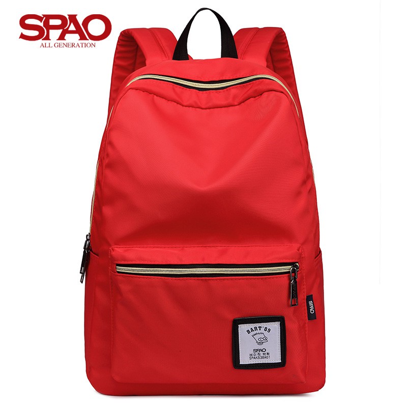 SPAO Korean student bag men's and women's wind British university backpack computer simple bag