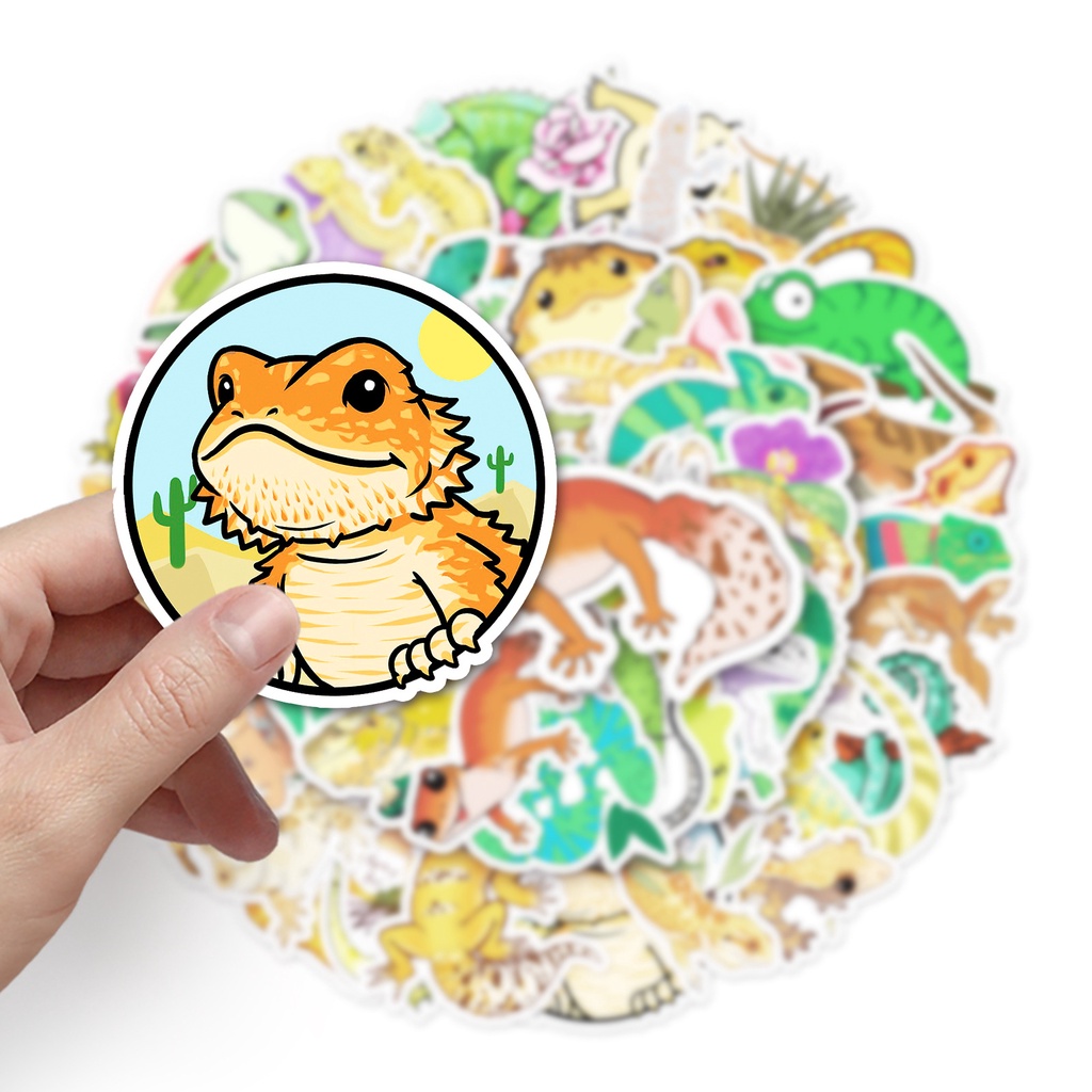 Combo 30 Sticker Hình Dán Chống Nước Decal Điện Thoại Laptop Nón Mũ Bảo Hiểm Vali Đàn Bình Nước Sổ Tay [BÒ SÁT]