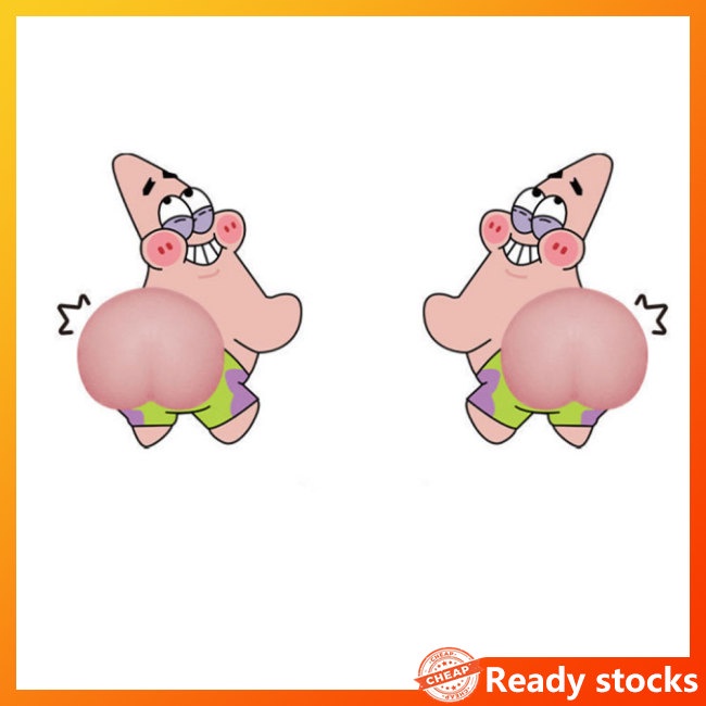 1 cặp miếng dán xe hơi + keo mềm mại chống va chạm/trầy xước họa tiết hoạt hình dễ thương