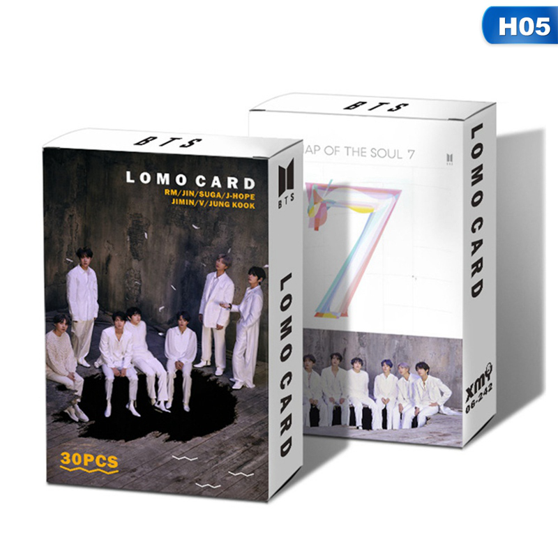 flowersqueen Bộ ảnh thẻ LOMO chủ đề nhóm nhạc BTS độc đáo chất lượng cao
