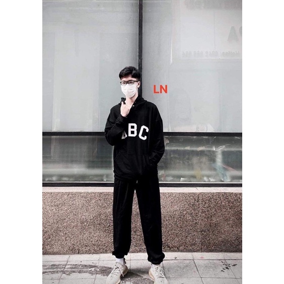 Áo hoodie ABC chữ to TH6