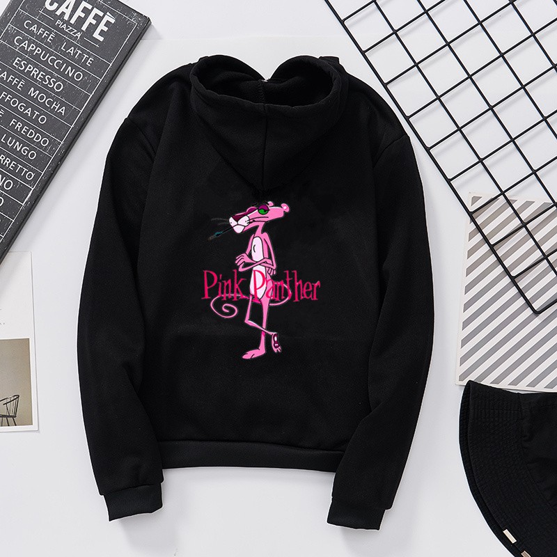 Áo Hoodies tay dài hoạ tiết chú báo hồng thiết kế đáng yêu cho phái nữ | BigBuy360 - bigbuy360.vn