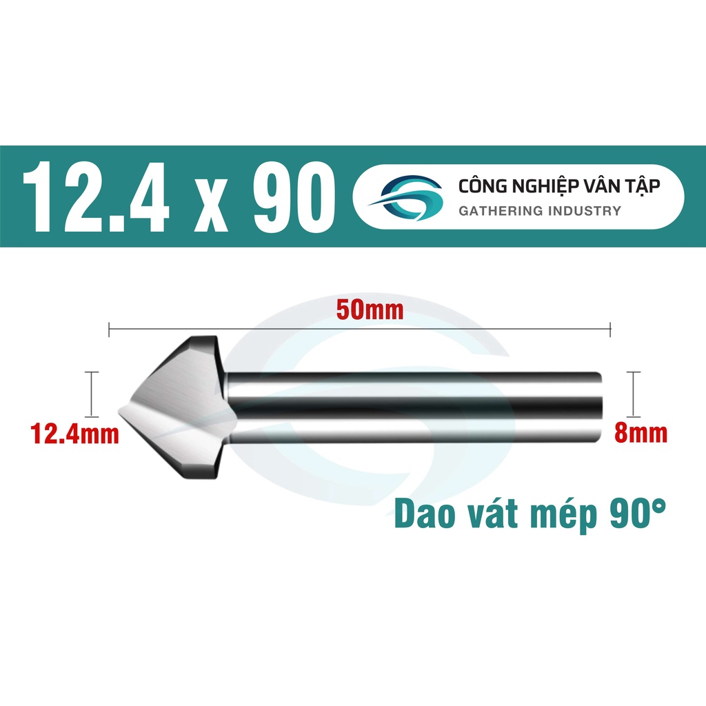 Dao phay vát mép 1 lưỡi 90 độ hàng chính hãng, chất lượng cao.