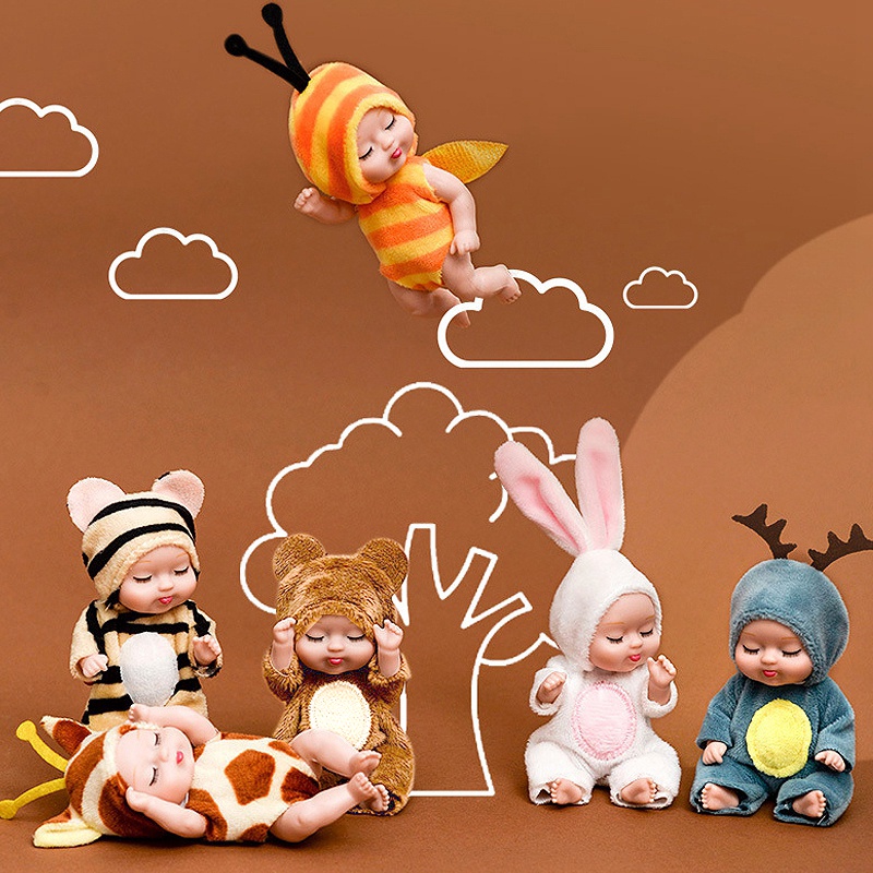 Búp bê bằng vải nhung 11*5cm dùng trang trí không gian