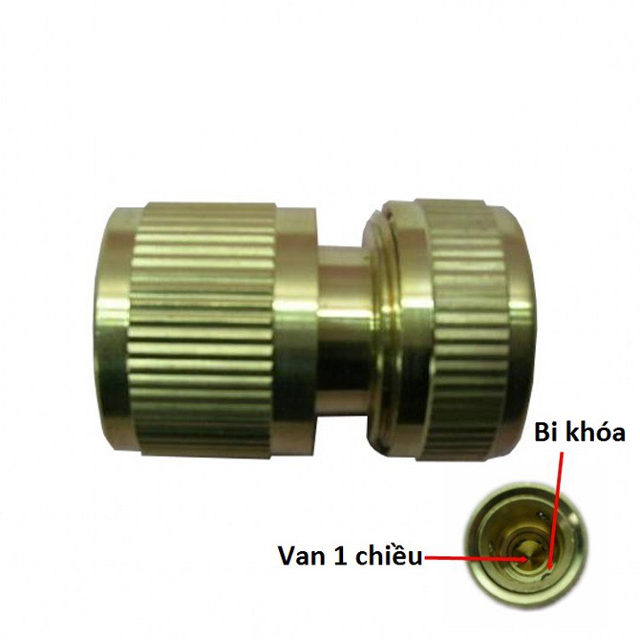 ĐẦU ĐỒNG THAU NỐI ỐNG 16MM RA NỐI KHỚP KHÓA NƯỚC 1 CHIỀU - MP509