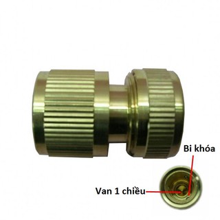 ĐẦU ĐỒNG THAU NỐI ỐNG 16MM RA NỐI KHỚP KHÓA NƯỚC 1 CHIỀU - 509