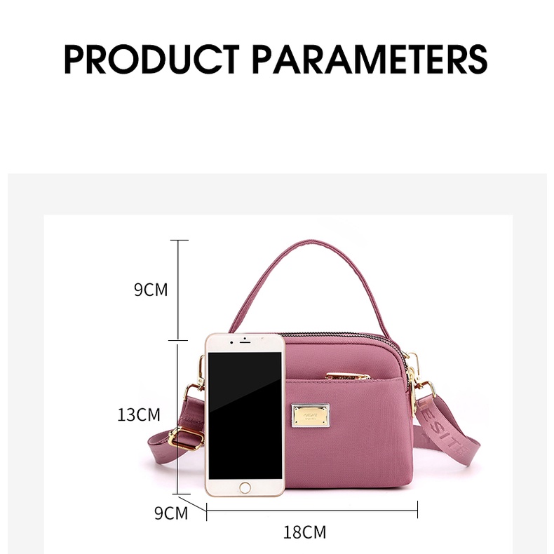 Túi Đeo Chéo Nylon Nhẹ Thời Trang Đơn Giản Dành Cho Nữ