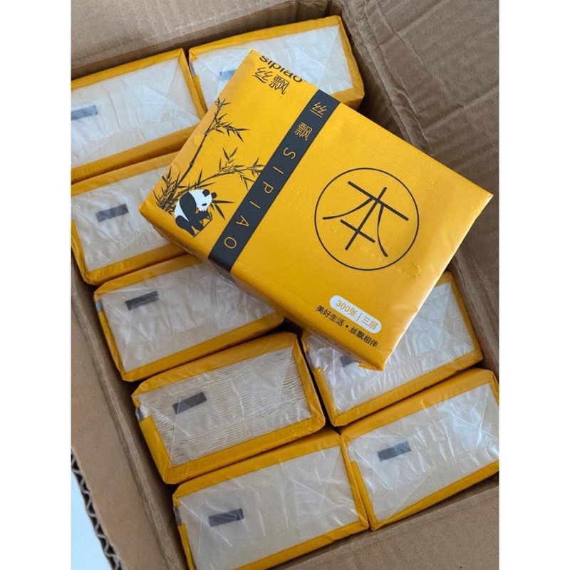 Giấy ăn gấu trúc Sipao 1 thùng 30 gói