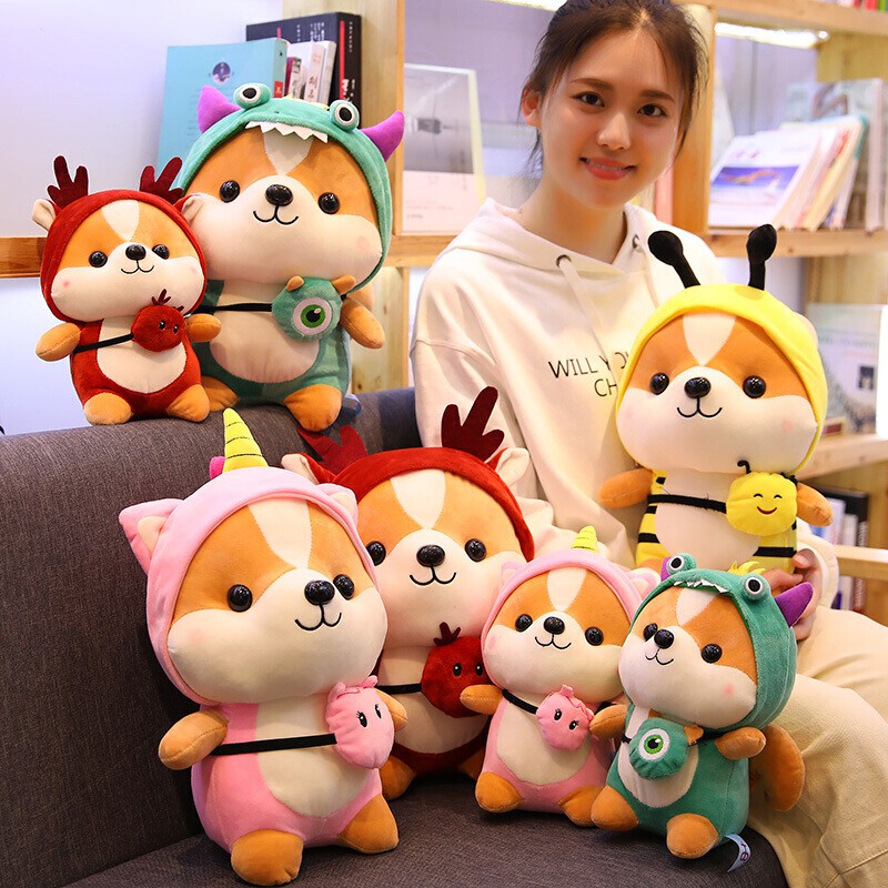 GẤU BÔNG CHÓ SHIBA COSPLAY HÌNH THÚ SIÊU DỄ THƯƠNG  HÀNG XỊN CHẤT LƯỢNG CAO, AN TOÀN CHO NGƯỜI SỬ DỤNG