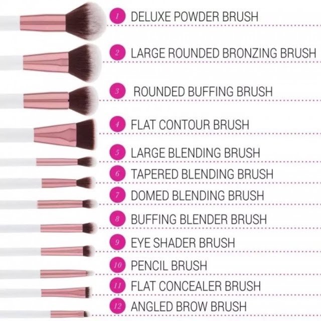 Bộ Cọ Trang Điểm Bh Cosmetic Crystal Quazt 12 Cây