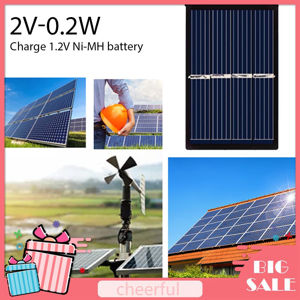 2V 0.26W Solar Power Charge Module 1.2V Ni-MH Battery Photovoltaic Panel